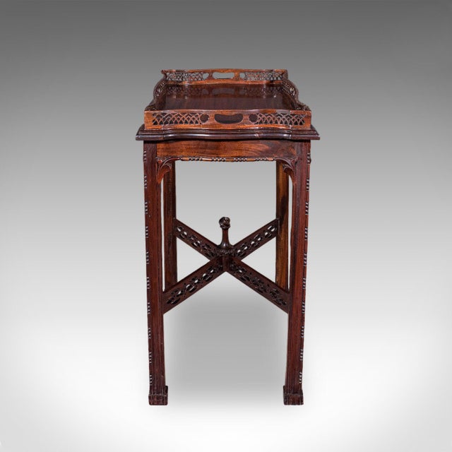 Vintage Chippendale Revival Tray Table, English, Serving Stand, Afternoon Tea For Sale - Image 6 of 12