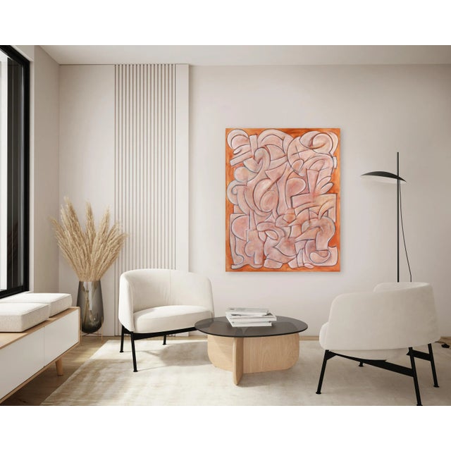 Orange "Helter Skelter" Original Artwork by Harrison Gilman For Sale - Image 8 of 10