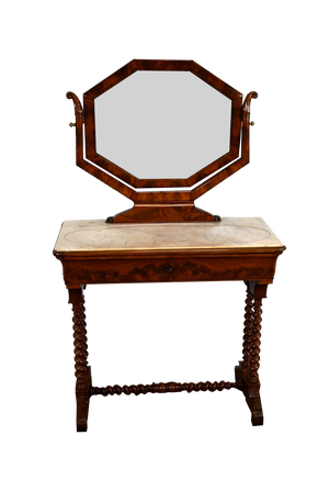 Small Louis-Philippe Mahogany Dressing Table, 19th Century