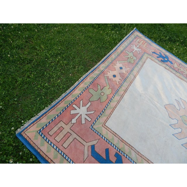Almond Vintage Soft Color Oversize Turkish Oushak Rug 7'10" X 11'6" For Sale - Image 8 of 13