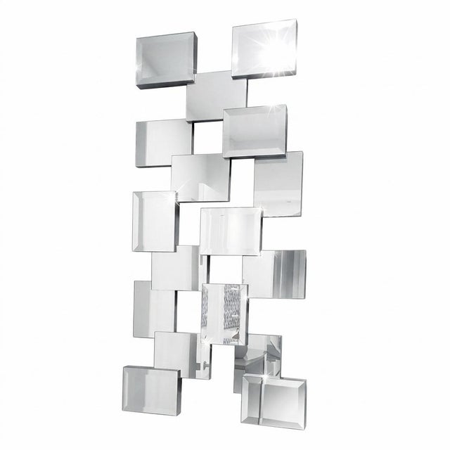 Neiman Marcus Large John-Richard Brutalist Beveled Block Mirror Sculpture - Circa 2005 For Sale