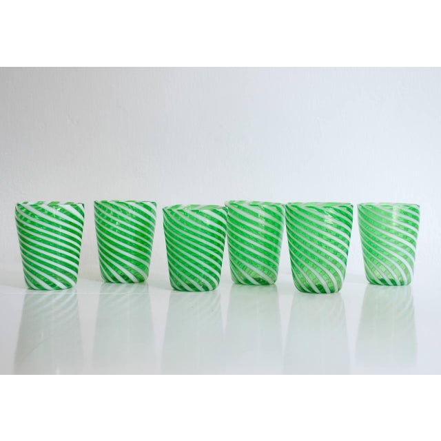 Contemporary Murano Drinking Glasses by Maryana Iskra for Ribes the Art of Glass, Set of 6 For Sale - Image 3 of 12