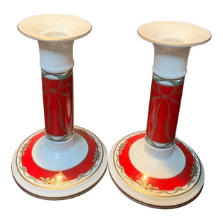 Waterford China Candle Holders - a Pair For Sale