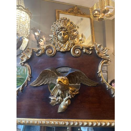 Large Antique English Regency Elaborately Carved Giltwood Mirror, 1820 For Sale - Image 10 of 13