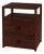 Lark 21 in. W Wood 2 Drawer Nightstand with Open Storage Shelf, Walnut For Sale