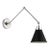 Chapman & Myers by Visual Comfort Studio Wellfleet Double Arm Cone Task Sconce, Midnight Black & Polished Nickel For Sale