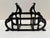 Black Antique Greyhound Figural Letter Holder Desk Organizer Mail Sorter For Sale - Image 8 of 10