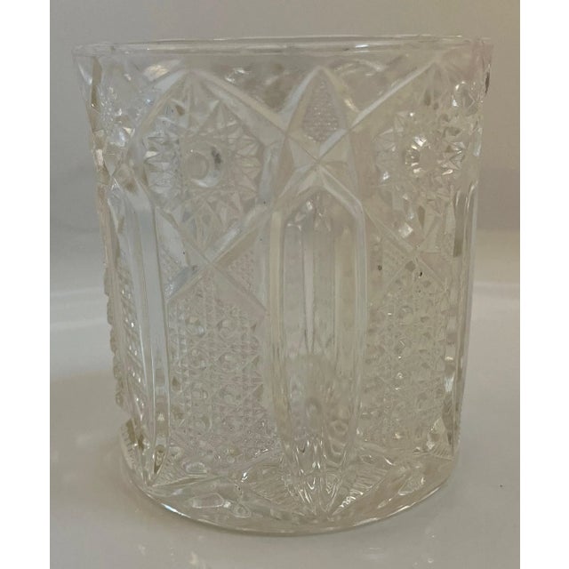 Vintage Late 20th Century Embossed Glass Jar For Sale - Image 4 of 5