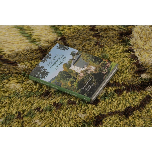 Vintage Swedish Rya Rug With Green and Orange Floral Pattern - Rug & Kilim For Sale - Image 9 of 9