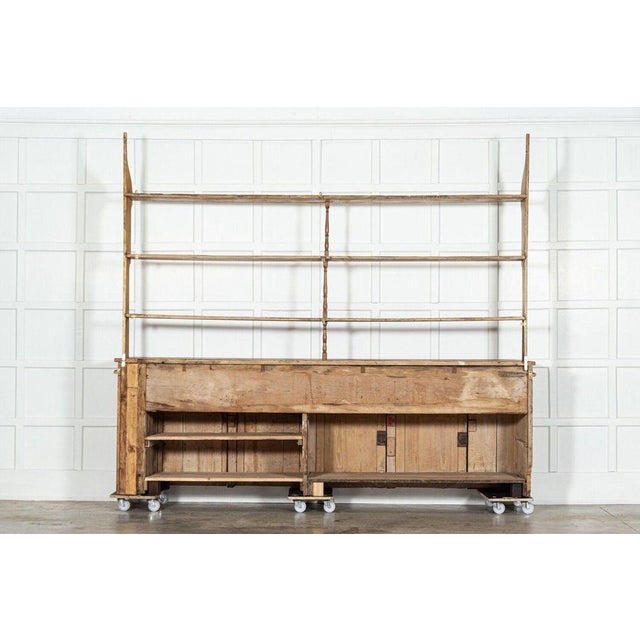 Large English Georgian Pine Dresser, 1820s For Sale - Image 14 of 15