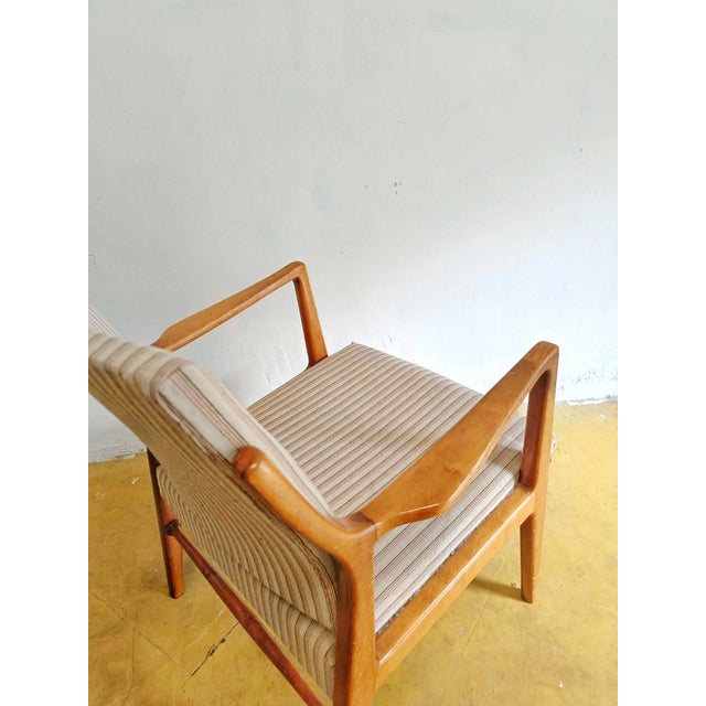 Brown Vintage Swedish Armchair in Birch, 1950s For Sale - Image 8 of 10