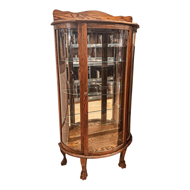 Late 20th Century China Cabinet With Claw Feet For Sale