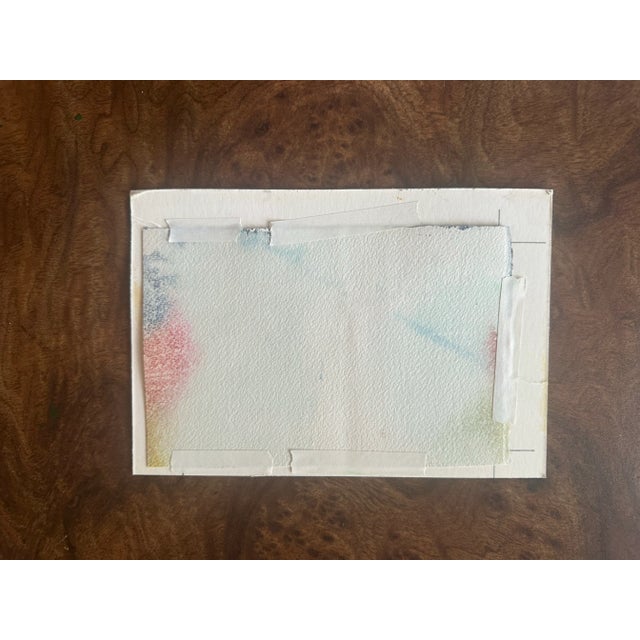 Contemporary Signed Original Watercolor Landscape by Nancy Smith For Sale - Image 3 of 3