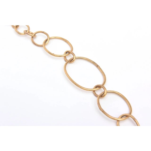 Modern Alexis Bittar Signed Gold Filled Link Chain Necklace For Sale - Image 3 of 9
