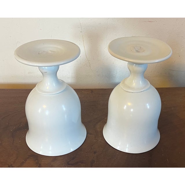 Glass Antique Early 19th Century French Empire White Opaline Glass Wine Goblets Circa 1820 - A Pair For Sale - Image 7 of 12