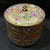 Traditional Late 20th Century Gold Ground Porcelain Lidded Jar With Famille Rose Floral Motifs For Sale - Image 3 of 7
