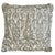 A luxurious Turkish decorative pillow featuring elaborate silver metallic sarma-style embroidery inspired by the sumptuous...