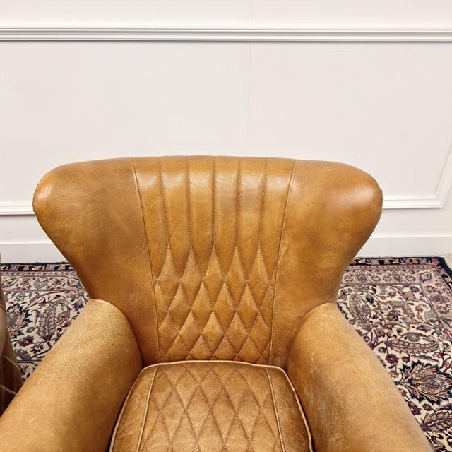 Vintage Aviator Armchair in Sheep Leather, Set of 2 For Sale - Image 6 of 11