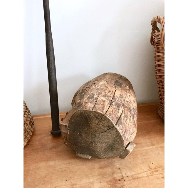 18th Century 18th Century French Chestnut Mortar & Pestle For Sale - Image 5 of 6