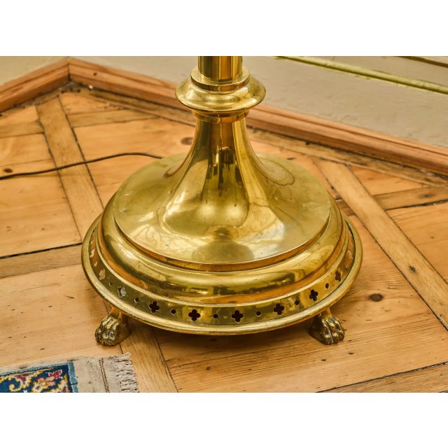 Gold Large Gothic Style Floor Lamp For Sale - Image 8 of 12