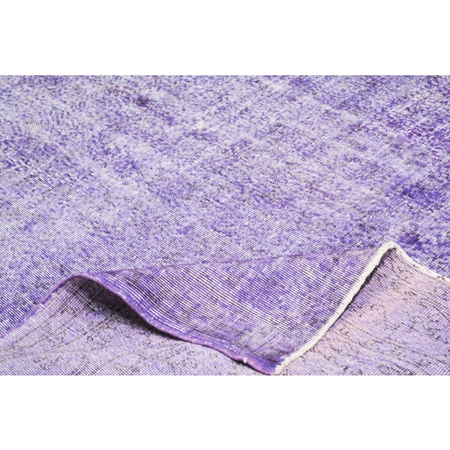 Vintage Turkish Anatolian Overdyed Hand Knotted Wool Rug, 6'8"x10'3" For Sale - Image 4 of 5