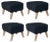 Blue Natural Oak Raf Simons Vidar 3 My Own Chair Footstools by Lassen, Set of 4 For Sale