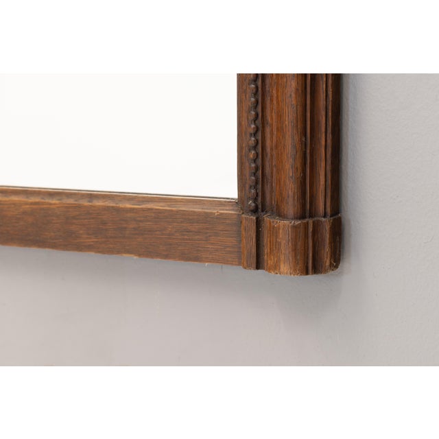 Antique Oak Framed Mirror, 1900 For Sale - Image 3 of 6