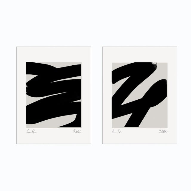2020s Contemporary Minimalist Abstract Giclee Prints - Set of Two For Sale - Image 5 of 5
