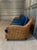 Wood Walters Wicker 96" Portia Sofa Custom Loose Back and Loose Seat Cushions With Contrast Welt For Sale - Image 7 of 11