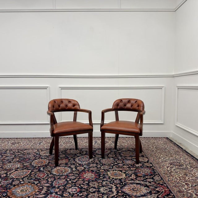 English Desk Chairs, Set of 2 For Sale - Image 10 of 10