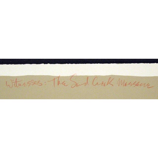 Frank Howell Rare Original Lithograph "Witness: Sand Creek Massacre" For Sale - Image 4 of 6