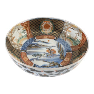 19th Century Japanese Polychrome Imari Bowl For Sale