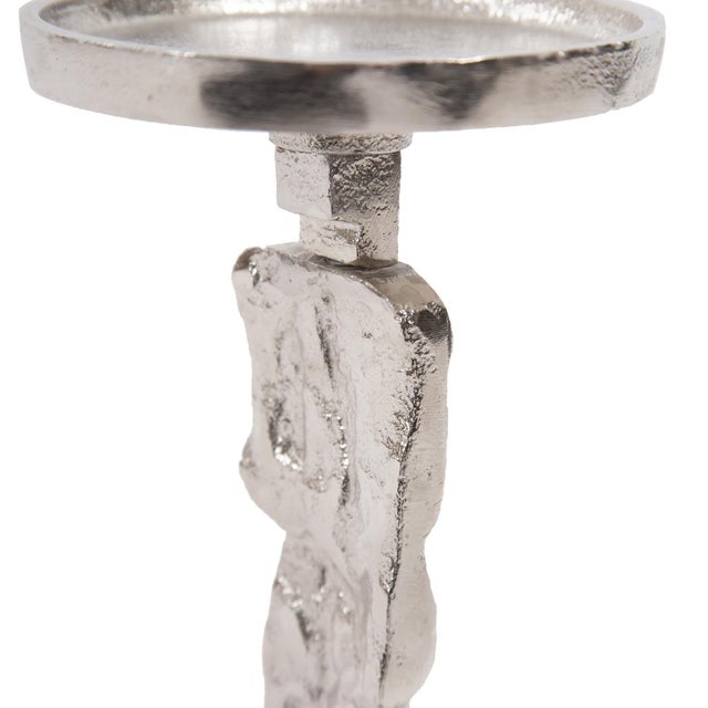 Metal Abstract Figure Candle Holder Short For Sale - Image 7 of 9