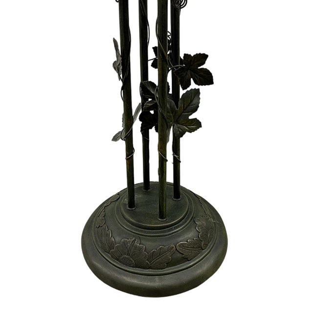 Large Italian Chandelier Style Grapevine Table Lamp W/Green Grape Clusters For Sale - Image 6 of 6