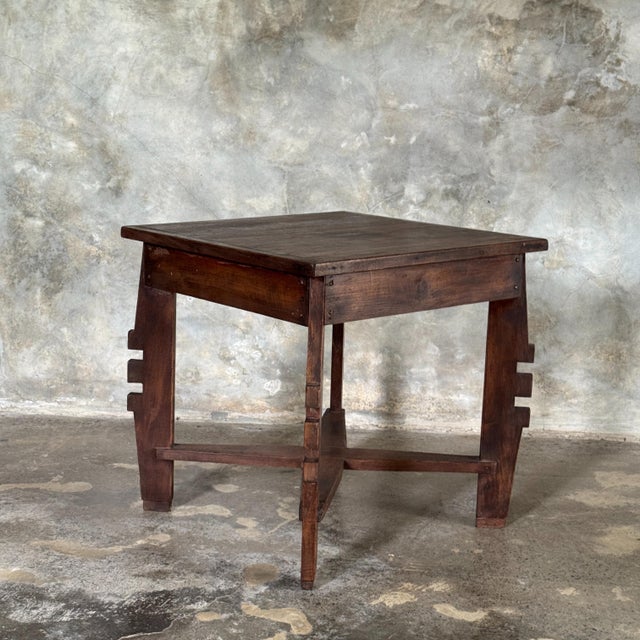 Small Vintage Indonesian Coffee Table in Brown Teak, 1960s For Sale - Image 9 of 11