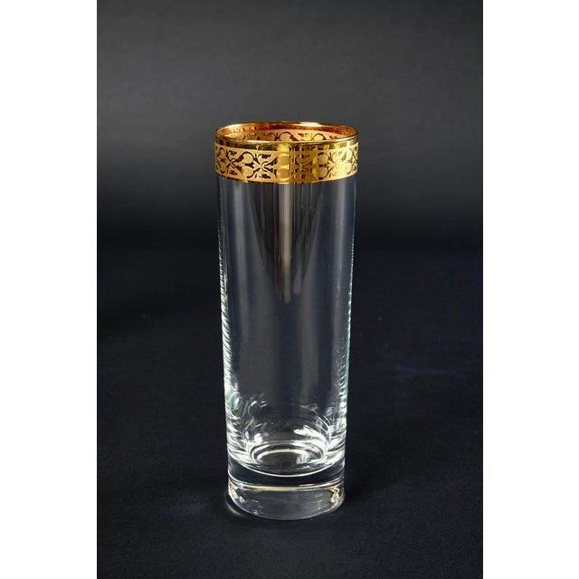 Mid-Century Modern Mid-Century French Gilded Rim Glasses from Saint Louis, 1950s, Set of 16 For Sale - Image 3 of 10