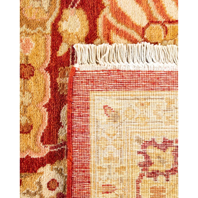 2000 - 2009 Eclectic, One-of-a-Kind Hand-Knotted Area Rug - Orange, 9' 2" x 12' 3" For Sale - Image 5 of 8