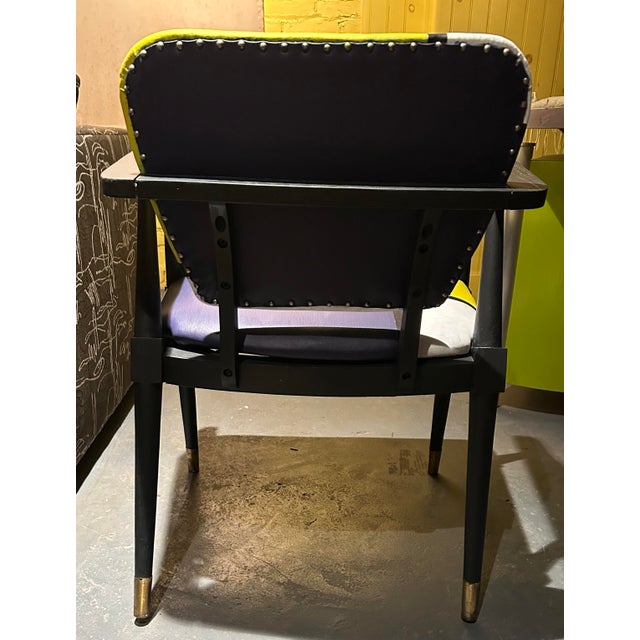 Wood 1950s Mondrian-Esque Armchair For Sale - Image 7 of 8