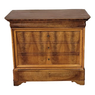 Small Louis Philippe Walnut Chest of Drawers For Sale