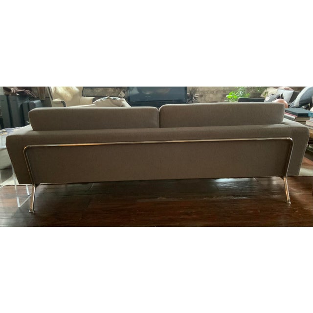 Piero Lissoni 1990s Modern Piero Lissoni Cassina Nest Grey Chrome Sofa, Italy For Sale - Image 4 of 6