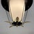 Black Metal and White Opaline Lantern with Brass, France, 1950s For Sale - Image 11 of 18