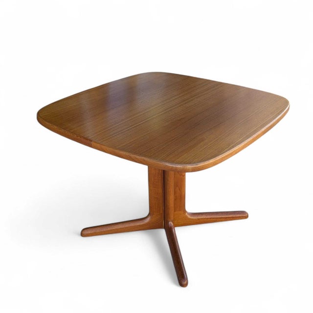 Chestnut Refinished Scandinavian Modern Teak Square Dining Table, Mid-Century For Sale - Image 8 of 18