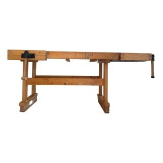 German Workbench in Solid Wood For Sale