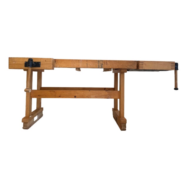 German Workbench in Solid Wood For Sale