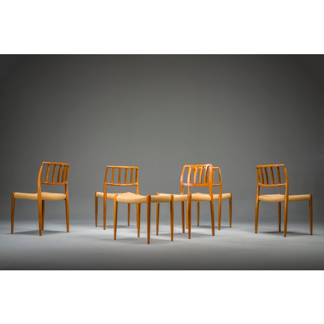 Brown Model 83 Dining Chairs in Teak by Niels Otto Møller for J.L. Møllers, 1960s, Set of 6 For Sale - Image 8 of 18