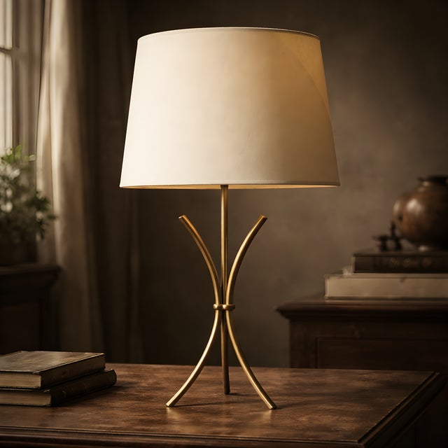 Gold Table Lamp Rewired Mid-Century Modern Moody Hollywood Regency Vintage Decor Illuminate your space with timeless mid-...