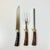 1950s 1950s Vintage Sheffield English Rustic European Faux Stag Horn Cutlery - Set of 3. For Sale - Image 5 of 9