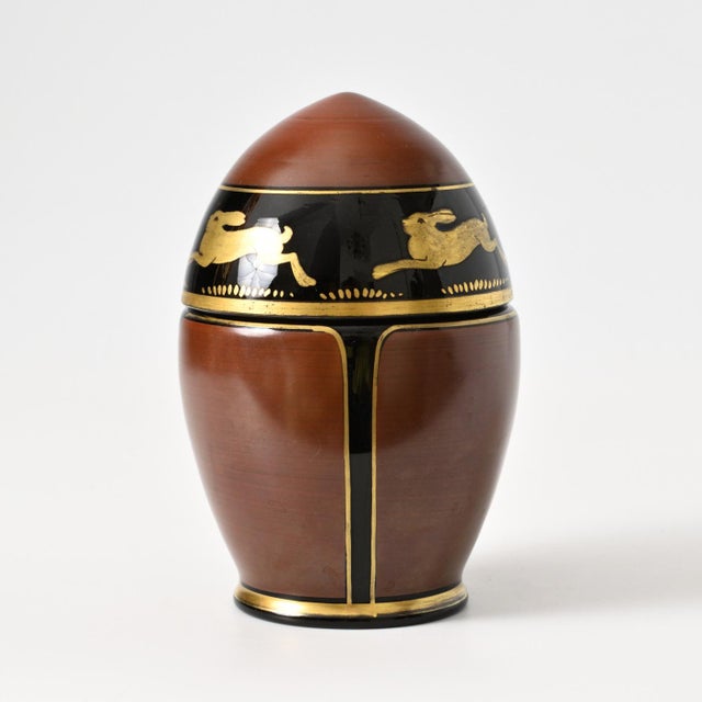 Boho Chic Hand-Painted Bohemian Glass Box, 1900s For Sale - Image 3 of 10