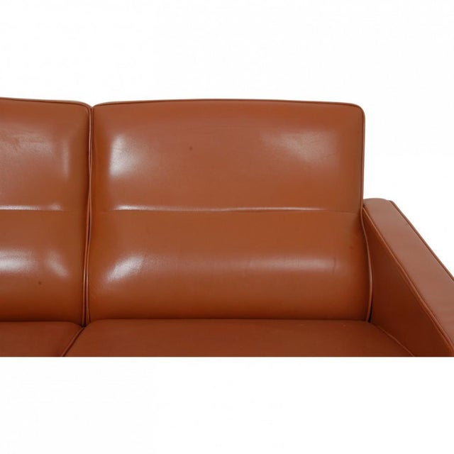 3303 Two-Seater Sofa in Cognac Leather by Arne Jacobsen, 1980s For Sale - Image 9 of 18