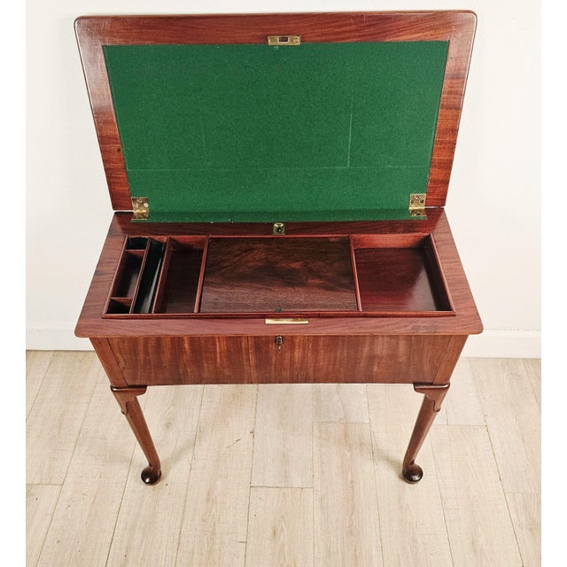 Traditional Rare Early English Mahogany Folding Table / Desk, Circa 1775 For Sale - Image 3 of 18